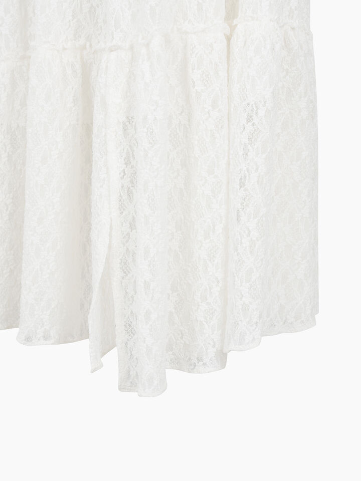 SKIRT - sisley k longuette skirts - Creamy White | Sisley K image number 4